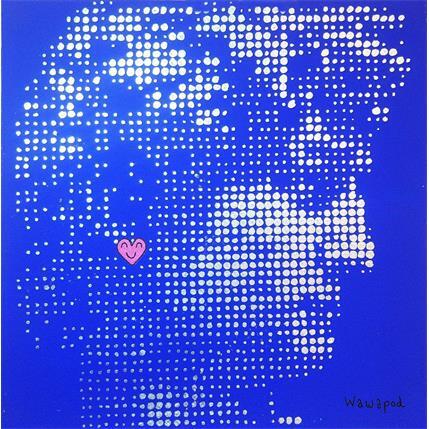 Gemälde David Bleu von Wawapod | Gemälde Pop-Art Acryl Pop-Ikonen