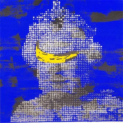 Painting Reine Elisabeth Banane by Wawapod | Painting Pop art Acrylic Pop icons, Portrait