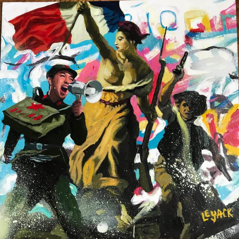 Peinture La liberté guidant le peuple par Le Yack | Tableau Pop-art Icones Pop