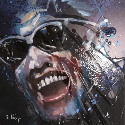 Painting RAY CHARLES by Viejo Philippe  | Painting Figurative Mixed Pop icons