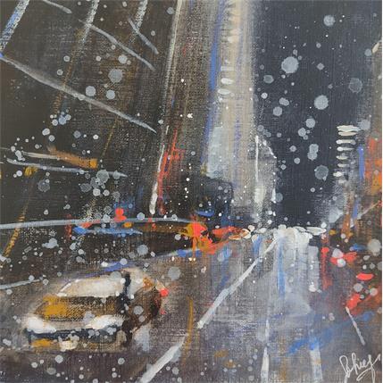 Painting Financial district by Solveiga | Painting Impressionism Acrylic Pop icons, Urban