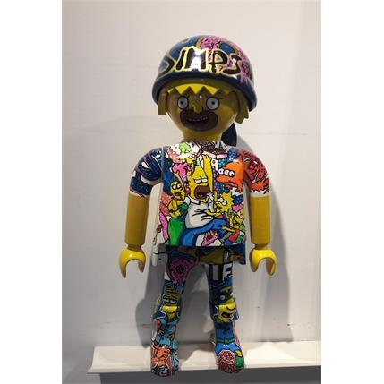 Sculpture Simpson by Frany La Chipie | Sculpture Pop art Mixed, Recycled objects Pop icons