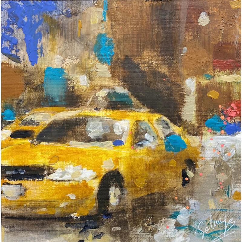 Painting My Yellow cars 16 by Solveiga | Painting Figurative Acrylic