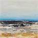 Gemälde Roche et eau von Rocco Sophie | Gemälde Art brut Landschaften Marine Pappe Acryl Collage Sand