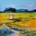 Painting La plaine dorée by Vitoria | Painting Figurative Landscapes Oil Acrylic