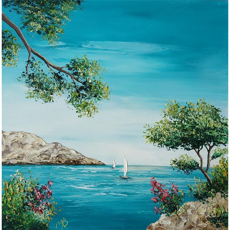 Painting Bateaux du litoral by Blandin Magali | Painting Figurative Oil Landscapes