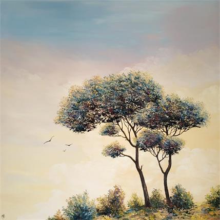 Painting Vivre d'amour et de soleil by Blandin Magali | Painting Figurative Oil Landscapes