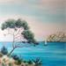 Painting Douce journée dans les calanques by Blandin Magali | Painting Figurative Landscapes Marine Oil