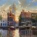 Painting Aan die Amsterdamse grachten... by De Jong Marcel | Painting Figurative Landscapes Urban Oil