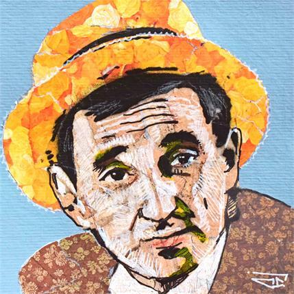 Painting Aznavour by G. Carta | Painting Pop art Acrylic, Gluing, Graffiti Pop icons, Portrait
