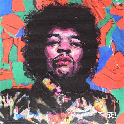 Painting Jimi Hendrix by G. Carta | Painting Pop art Acrylic, Mixed Pop icons, Portrait