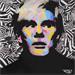 Gemälde Andy Warhol von G. Carta | Gemälde Pop-Art Porträt Pop-Ikonen Graffiti Acryl Collage