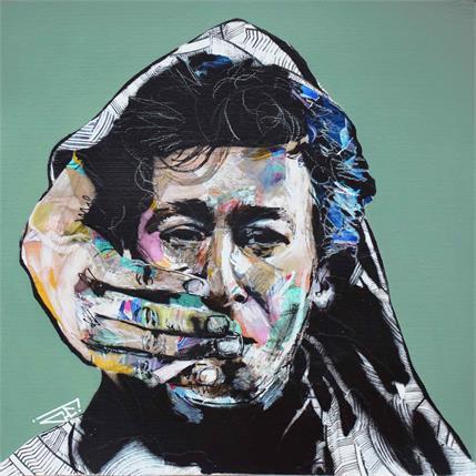 Painting Alain Bashung by G. Carta | Painting Pop art Acrylic, Mixed Pop icons, Portrait