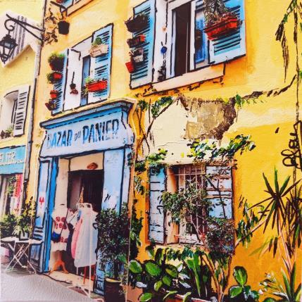 Painting Le Bazar, quartier du Vieux-Panier, Marseille by Blouin Elodie | Painting Figurative Mixed Urban