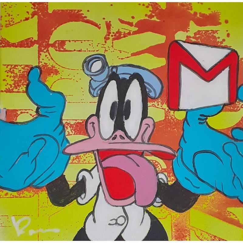 Painting Receive the message by Przemo | Painting Pop-art Acrylic Animals, Pop icons