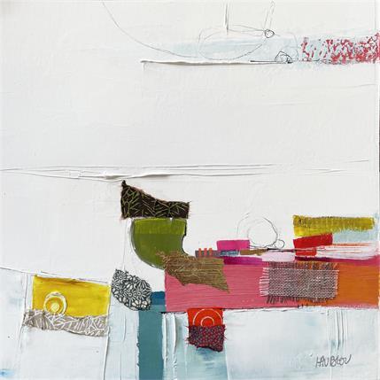 Painting Tendre lever du jour by Lau Blou | Painting Abstract Mixed