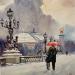 Painting Paris A15 by Khodakivskyi Vasily | Painting Figurative Urban Watercolor