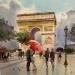 Painting Paris A19 by Khodakivskyi Vasily | Painting Figurative Urban Watercolor