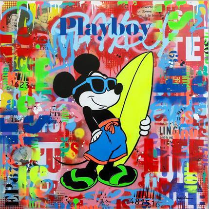 Painting PLAYBOY LIFE by Euger Philippe | Painting Pop art Mixed Pop icons