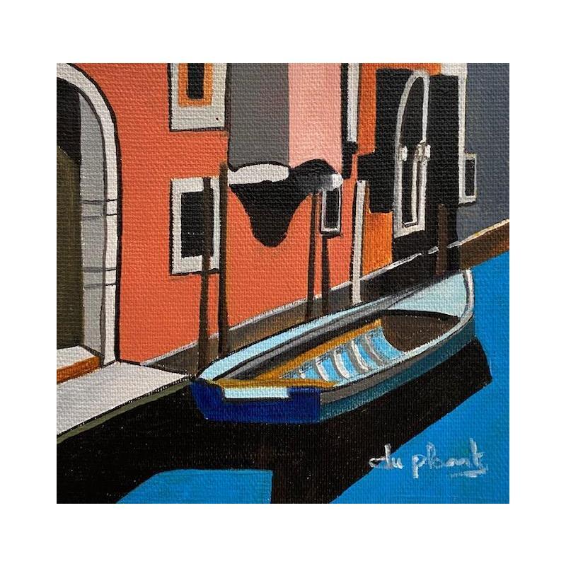 Peinture Venise barque par Du Planty Anne | Tableau