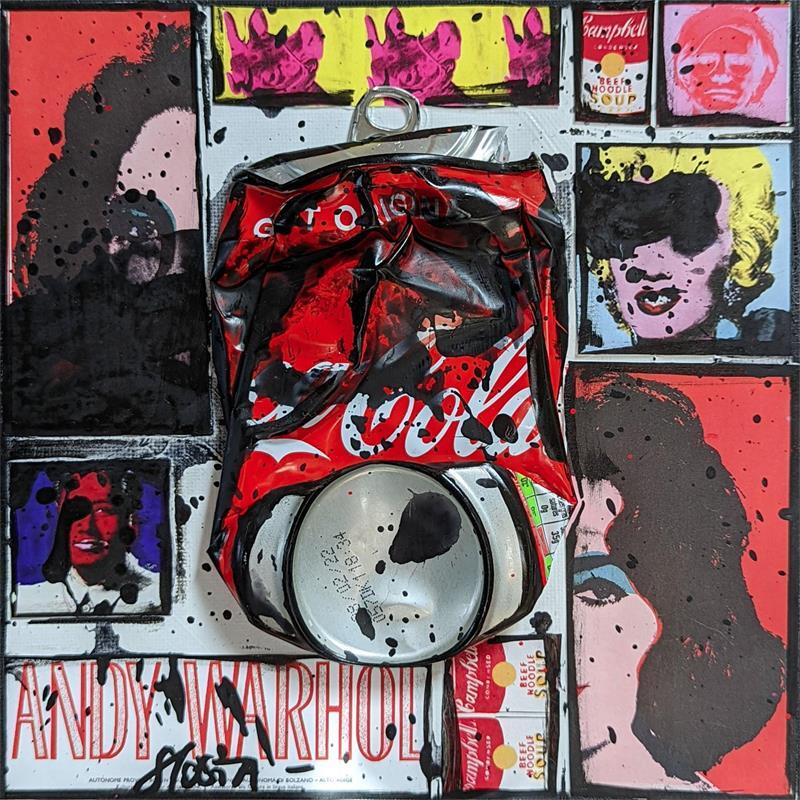Painting POP COKE by Costa Sophie | Painting Pop art Mixed Pop icons