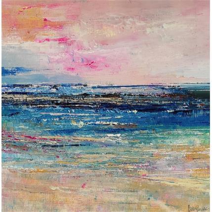 Painting Ciel rose by Levesque Emmanuelle | Painting Raw art Oil Marine