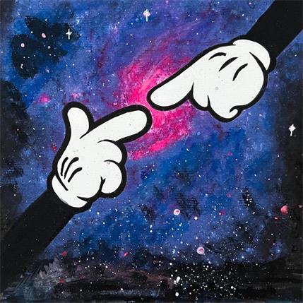 Painting Across the universe by Benny Arte | Painting Pop-art Acrylic, Gluing, Ink Pop icons