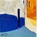 Peinture Blue shadow par Tomàs | Tableau Abstrait Huile