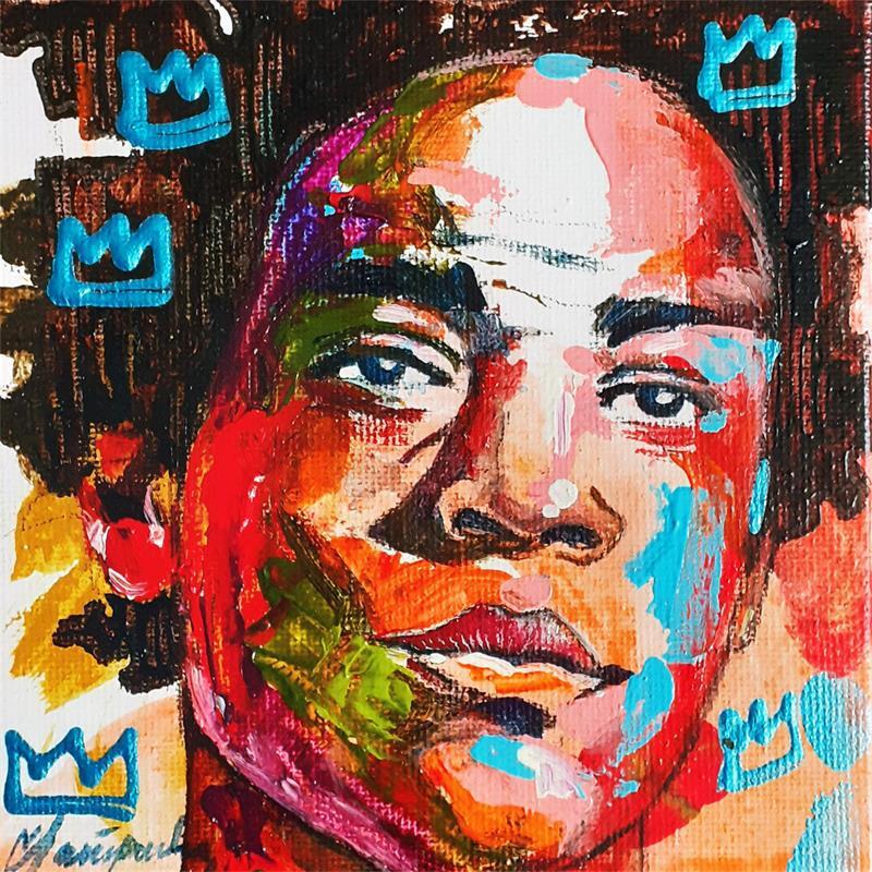 Painting Basquiat by Clavijo Velez Rodovaldo | Painting Figurative Portrait Pop icons Acrylic
