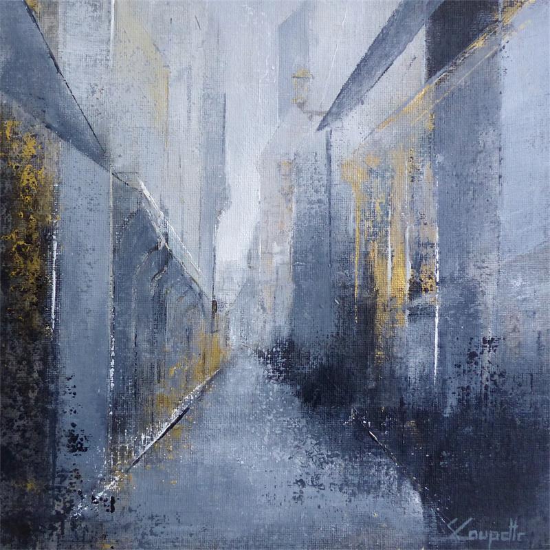Painting Once In Troyes by Coupette Steffi | Painting Abstract Urban Cardboard Acrylic