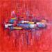 Peinture Opulent Skyline par Coupette Steffi | Tableau Abstrait Urbain Acrylique