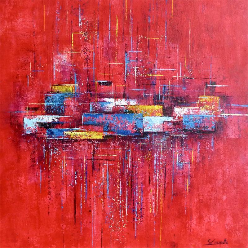 Peinture Opulent Skyline par Coupette Steffi | Tableau Abstrait Urbain Acrylique