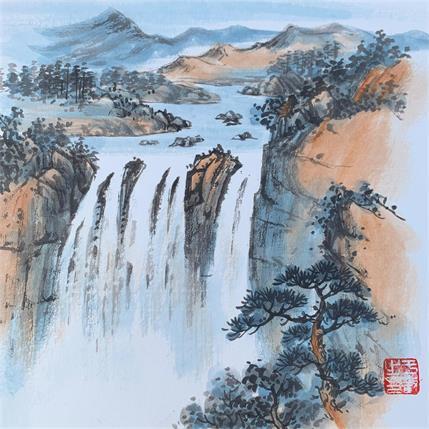 Peinture Waterfall  par Yu Huan Huan | Tableau Figuratif Mixte