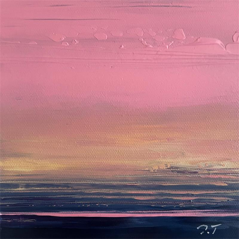 Painting Pink Clouds by Talts Jaanika | Painting Abstract Acrylic Landscapes Marine