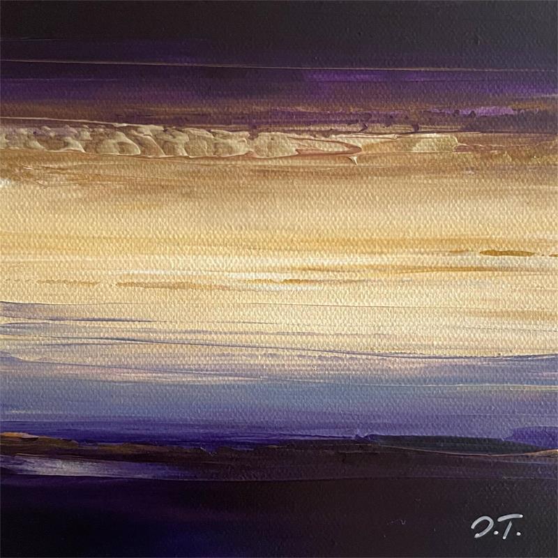 Peinture Purple Sky par Talts Jaanika | Tableau Abstrait Acrylique Marine, Paysages