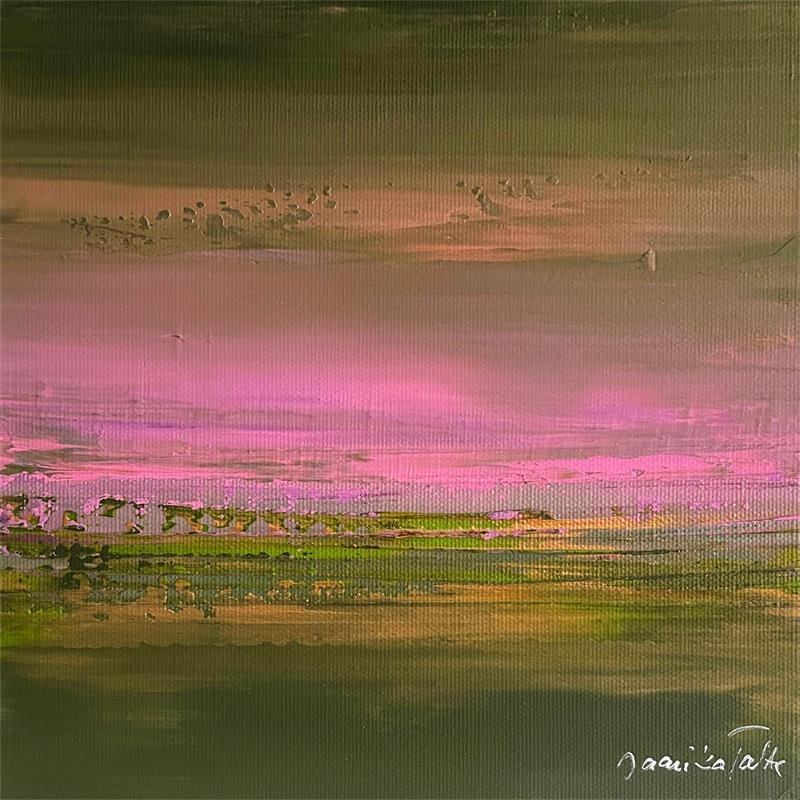 Gemälde Pink von Talts Jaanika | Gemälde Abstrakt Landschaften Acryl