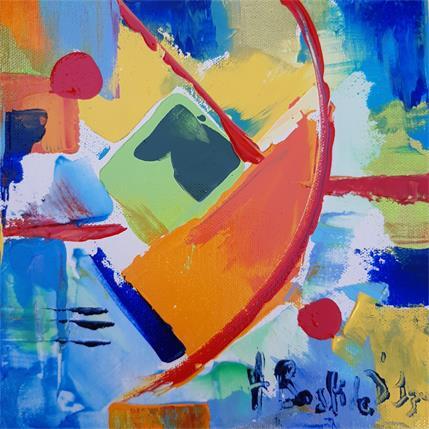 Painting Voile orange by Bastide d´Izard Armelle | Painting Abstract Oil Pop icons