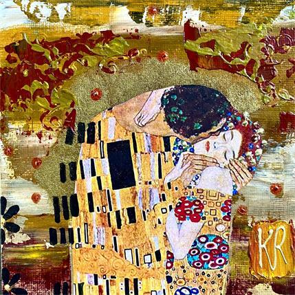 Painting Amour by Romanelli Karine | Painting Figurative Mixed Life style, Portrait