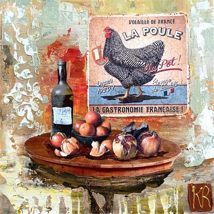 Painting Poule au pot by Romanelli Karine | Painting Figurative Mixed Animals, Life style, Pop icons, still-life