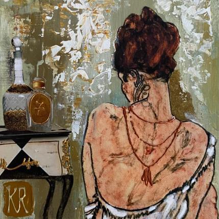 Painting Ta nuque by Romanelli Karine | Painting Figurative Mixed Life style, Portrait