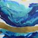 Peinture Profondeurs marines 4 par Depaire Silvia | Tableau Abstrait Mixte minimaliste