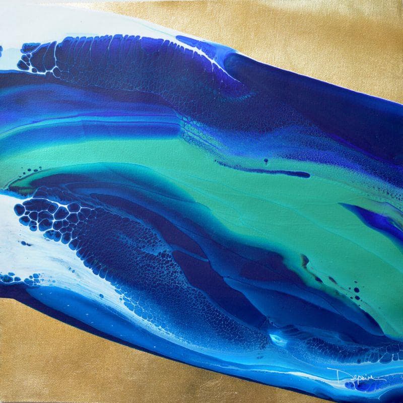 Painting Profondeurs marines by Depaire Silvia | Painting Abstract Mixed Minimalist