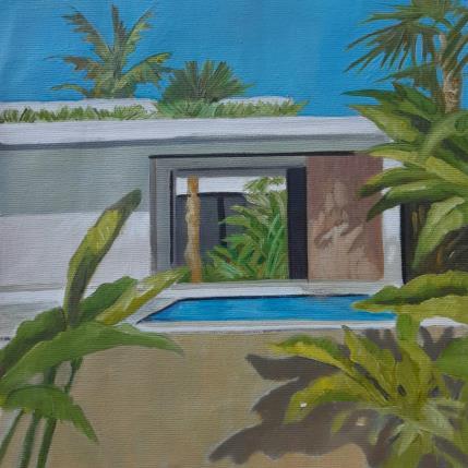 Peinture Petite maison des îles  par Lorene Perez | Tableau Figuratif Huile Paysages