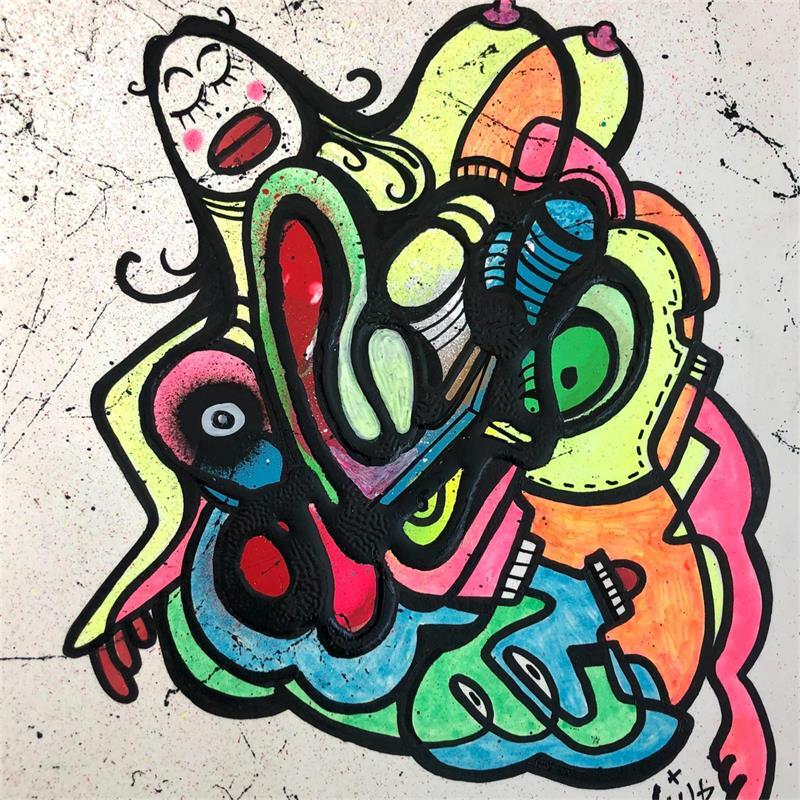 Peinture Betty Boo par iW | Tableau Street Art Graffiti Huile Acrylique