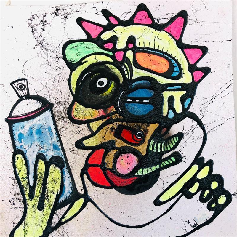 Painting Spray Out by iW | Painting Street art Acrylic, Graffiti, Oil Minimalist, Pop icons