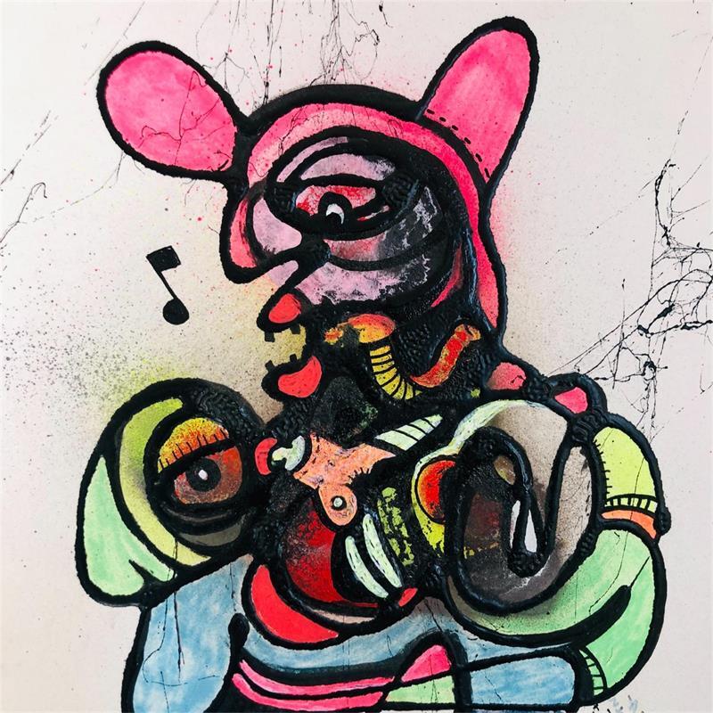 Peinture Papa Doo par iW | Tableau Street Art Graffiti Huile Acrylique