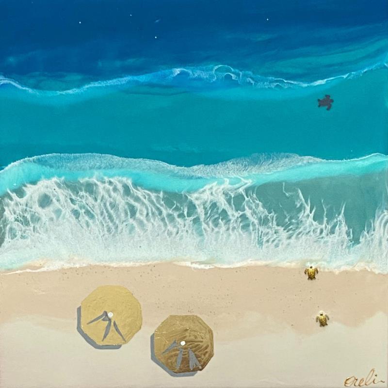 Gemälde On my way von Aurélie Lafourcade painter | Gemälde Abstrakt Holz Alltagsszenen, Marine, Tiere