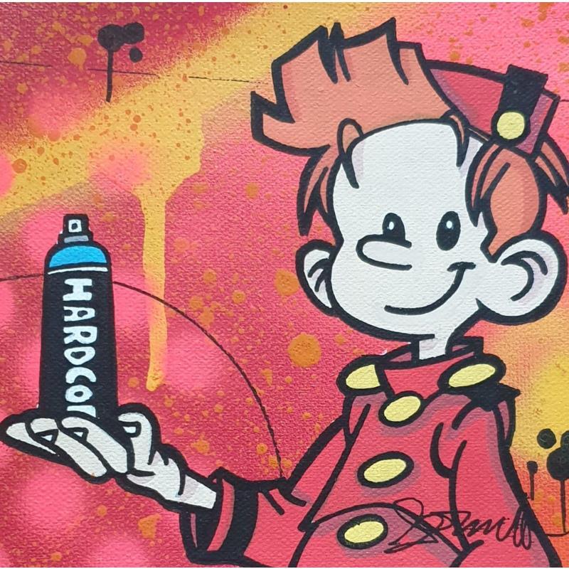 Painting PAINTER SPIROU by Fermla | Painting Street art Graffiti Pop icons