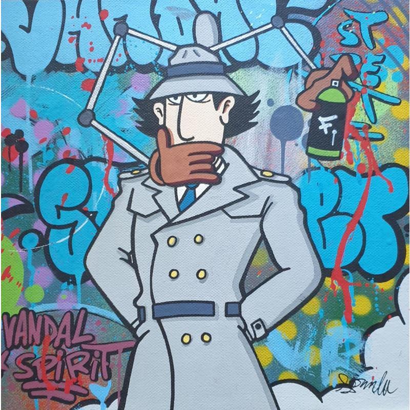Peinture DIRTY GADGET par Fermla | Tableau Street Art Icones Pop Graffiti Acrylique Posca