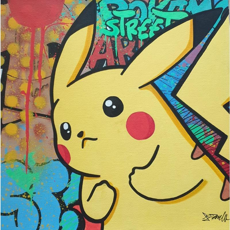Painting PIKA STREET by Fermla | Painting Street art Graffiti Pop icons